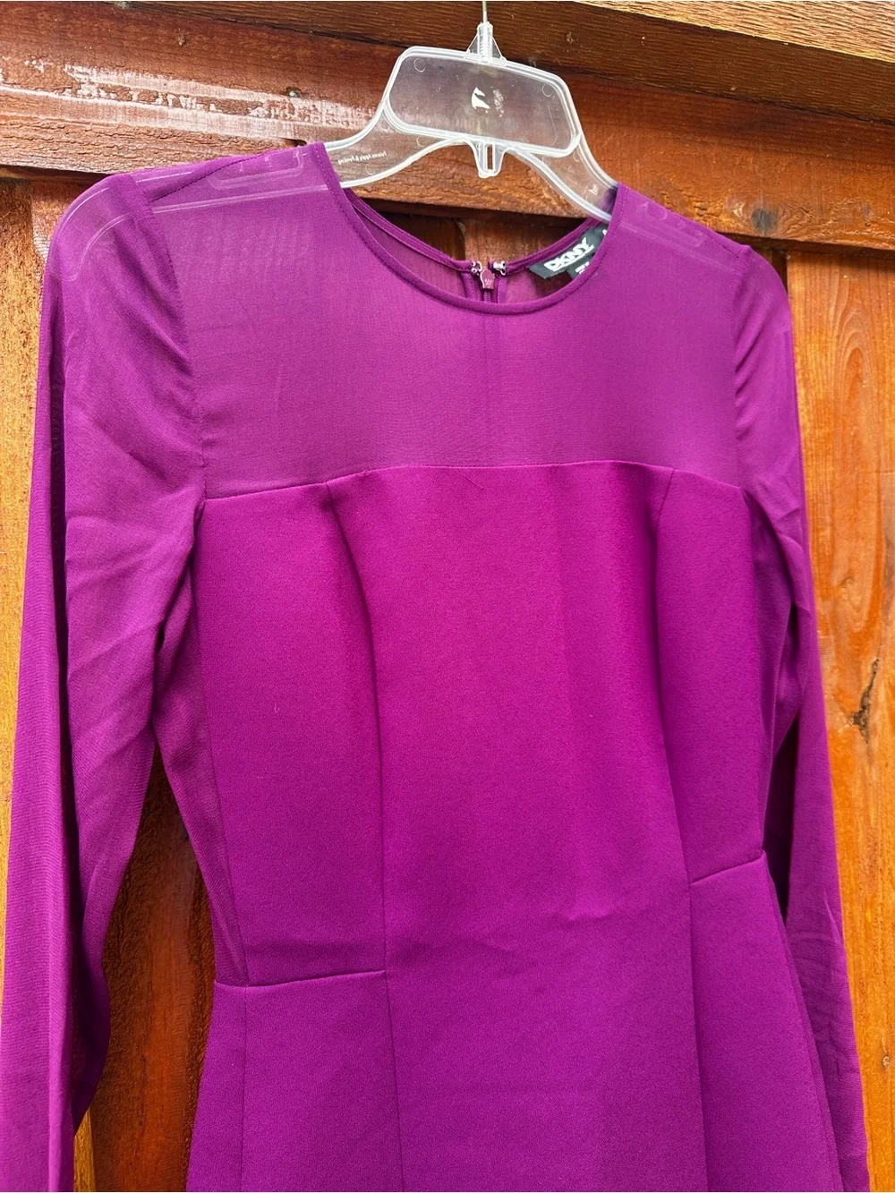 DKNY sheer panel dress